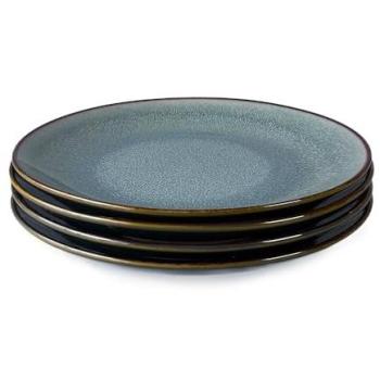 Mid‑Blue Scandinavian Stoneware Dinner Plates – 27cm, 4 pcs