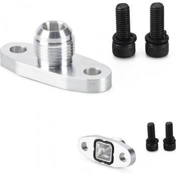 2 Turbo Oil Drain Return Flange Adapter AN10 Leakproof CNC for T3 T4 GT28 GT30 GT35 T25
