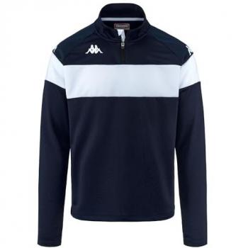 Kappa Dovare Youth Half Zip Sweatshirt Blue Marine/White 8 Years