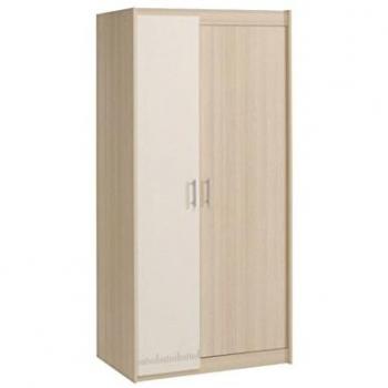 Parisot Kleiderschrank 2-trg. Charly 21 Akazie-Weiß Akazie / Weiß