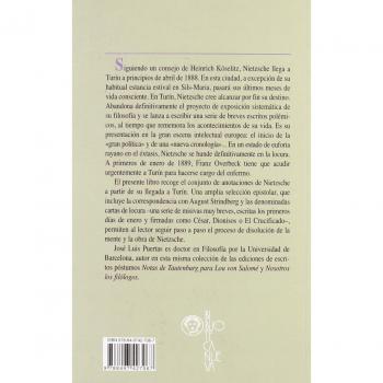 Escritos de Turín: Cartas y notas de locura (Fragmentos póstumos-1888) (Tapa blanda).