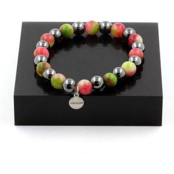 Perles de Tourmaline Melon d'Eau et Hématite 8 mm – Bijou Français