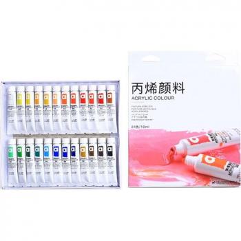 Künstlerpinsel 12 ml in 12/24 Farbtönen – Ideal für Zeichnung & DIY