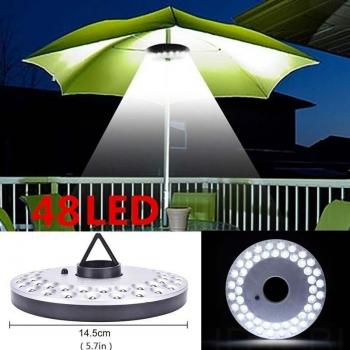 Lampe de jardin parapluie LED 48