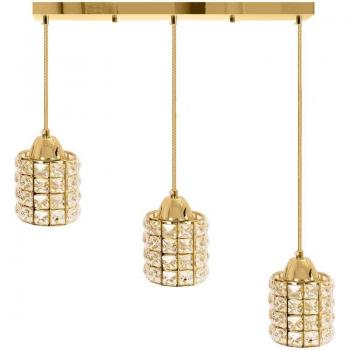 APP725-3CP Gold Crystal Pendant Lamp 3-Light E27