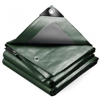 Bâche de Protection Imperméable 240g/m² vert et argent 3x5m