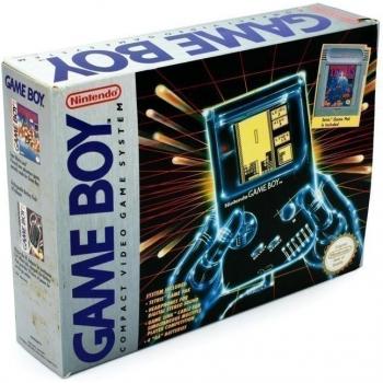 GameBoy Classic DMG-01 Grau – Tetris + Linkkabel (ohne Kopfhörer), DE Version, mit OVP (gebraucht)