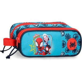Portatodo Joomma Kid SpiderTeam Azul con Asa Lateral y Dos Secciones