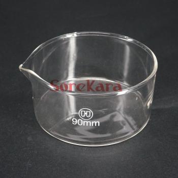 90mm Glass Crystallizing Dish with Spout