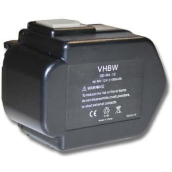 Batterie 12 V 2100 mAh NiMH VHBW – Adaptée aux outils Milwaukee LokTor P12PX/P12TX/S12PX/MX12/MXS12/S12TX