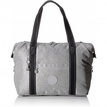 Kipling ART M - Bolsa de tela y de playa, 26 litros, Gris