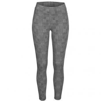 Damen Leggings Lascana Schwarz-Weiß Kariert Gr. 40/42