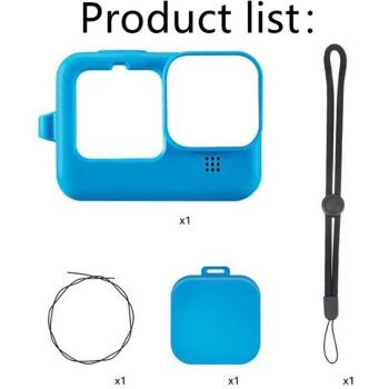 Funda Silicona Negra para GoPro Hero10 – Tapa Lente y Batería