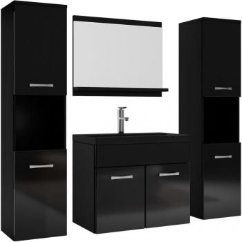 Armadio Mobile Lavabo “Montreal XL” 60 cm – Nero