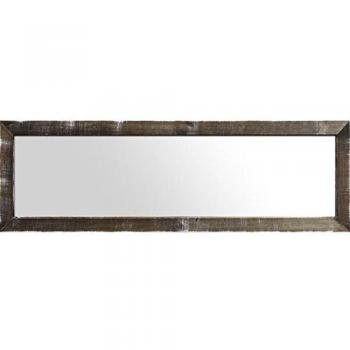Grand miroir sur pied NAPLES en bois de pin, teinte brune, dimensions 42x132 cm