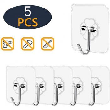 Crochets de support ventouse 6x6cm transparents pour charge lourde - 10/20 pièces