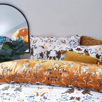 Tiger Fish Botanical Duvet Cover Set