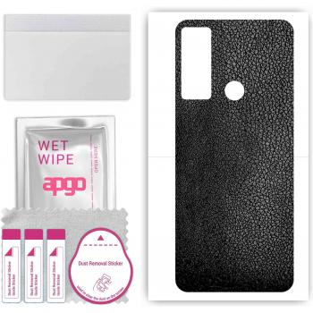 Apgo Protective Wrap for TCL 5H - Black Leather Design