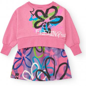 Rosa Grafiti Chic – Vestido Infantil