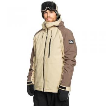 Giacca da neve Quiksilver Mission Block beige chiaro marrone - XS