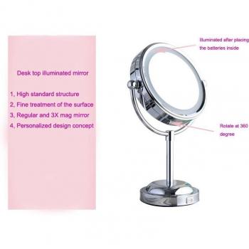 6-inch Magnifying LED Makeup Mirror for Bathroom
