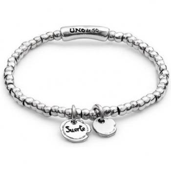 Pulsera UNO de 50 colección Lacres bañada en plata de ley
