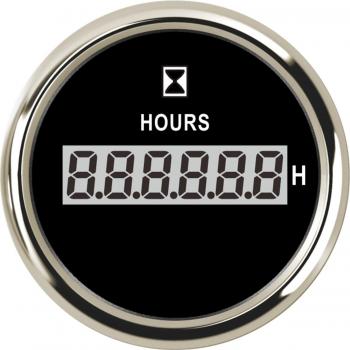 Medidor de Reloj para Coche y Barco 52mm 12v/24v Negro