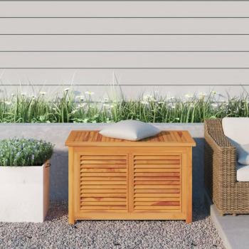 Garden Storage Box with Bag 90x50x58 cm Solid Wood Teak Vidaxl