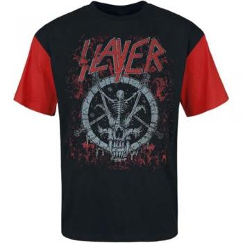 Slayer Men's Circle T-Shirt - Black and Red