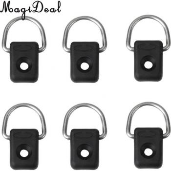 MagiDeal 6 Pieces D-Rings for Inflatable Boat and Fishing