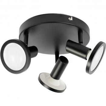 Ilda 3-Light Ceiling Fixture in Black Metal