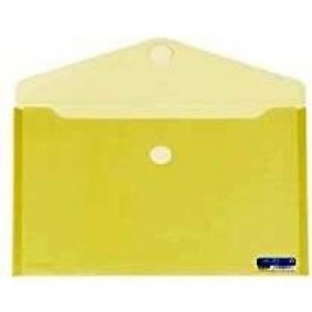 SOBRE PLÁSTICO A4+ CON CIERRE DE VELCRO AMARILLO