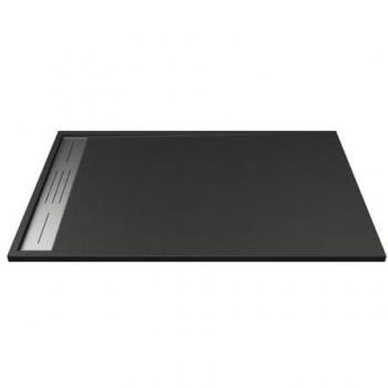 Plato de ducha de resina negro - 140 x 90 cm - LYROSA