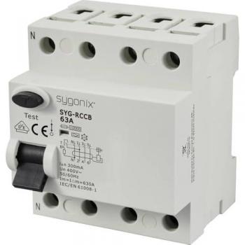 SYG‑RCCB 3P+N/A63/10kA/300mA – Residual Current Circuit Breaker (RCCB), 63 A rating