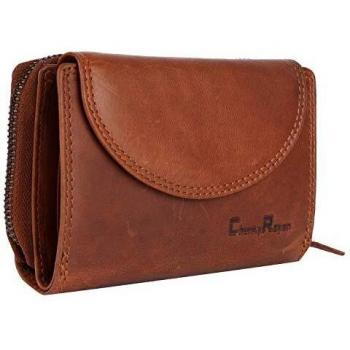 Chunkyrayan Vintage Damen Geldbörse aus Echtleder mit RFID Schutz