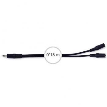 Cable audio jack 3'5 mm 0'18 m AA-465