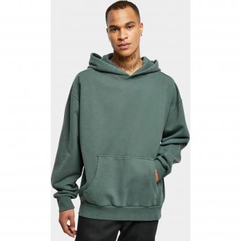 Urban Classics Heavy Terry Garment Dye Hoodie - Bottlegreen - Size S - 100% Cotton