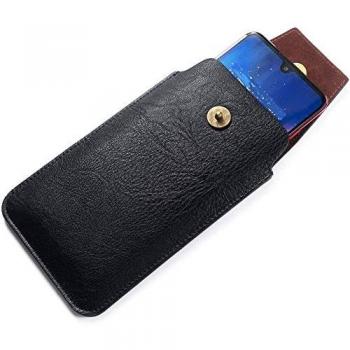 Funda de Piel Estuche Cinturón Vertical con Cierre Magnético para Oppo Realme 6 Pro (2020) - Negra