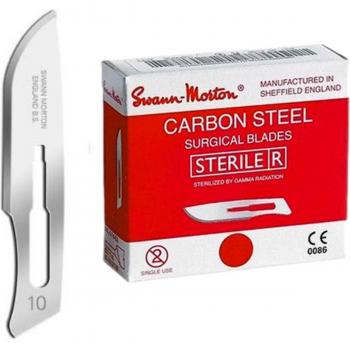 Swann Morton No.10 Dermaplane Scalpel Blade x 100