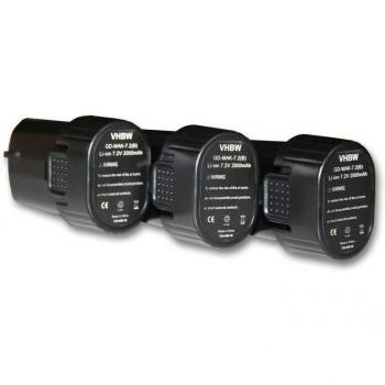Pack de 3 batteries 7,2 V VHbw pour outils Makita (TD020, TD021, ML704)
