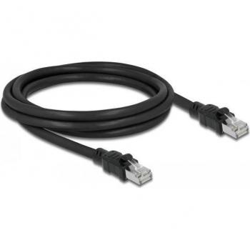 Zwarte CAT6a Kabel 2 Meter voor Buiten Gebruik