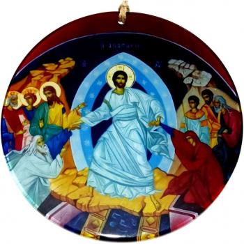 Cristo Jesús y los Apóstoles en Vidrio Fusión - Arte de Pared Navideño
