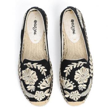 Pescador Floral Flax Flats para Mujeres