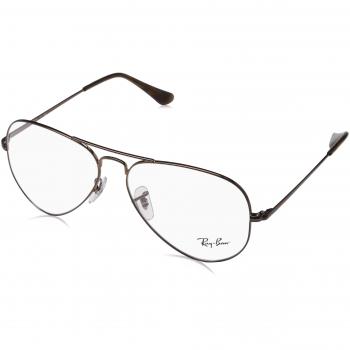 Ray-Ban 0RX6489, Monturas de Gafas Unisex adulto, Marrón