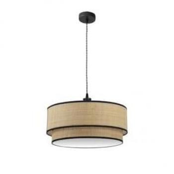 SENKO Colgante Roque 3xe27 Natural/negro Regx60x60 Cm