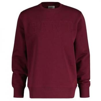 Sudadera Gant Cuello Redondo Burdeos