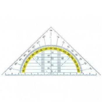 Alco Geometrie-Dreieck Kunststoff 16cm transparent