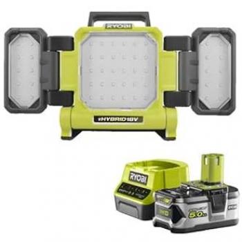 Confezione Lampada a Pannello LED Ryobi 18V OnePlus 3000 Lumen con Batteria e Caricabatterie