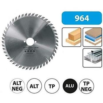 Lama hard‑metal portatile 190 × 16 mm con 24 denti, Leman 964.190.1624