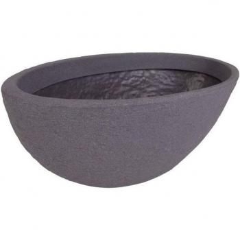 Stone Pflanztopf Oval 70x40cm Grau